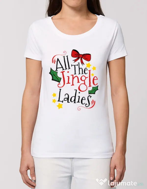 Tricou STANLEY STELLA dama All the Jingle Ladies Alb