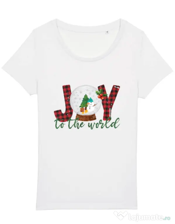 Tricou STANLEY STELLA dama Joy to the world Alb