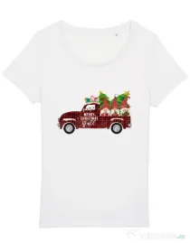 Tricou STANLEY STELLA dama Merry Christmas Alb
