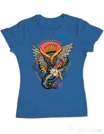Tricou personalizat dama Tattoo Fighting Albastru azuriu