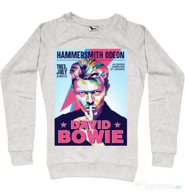 Bluza personalizata dama David Bowie Migdala melanj