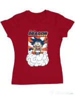 Tricou personalizat dama Dragon Ramen Rosu