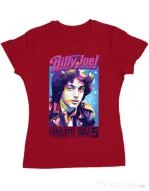 Tricou personalizat dama BILLY JOEL Rosu