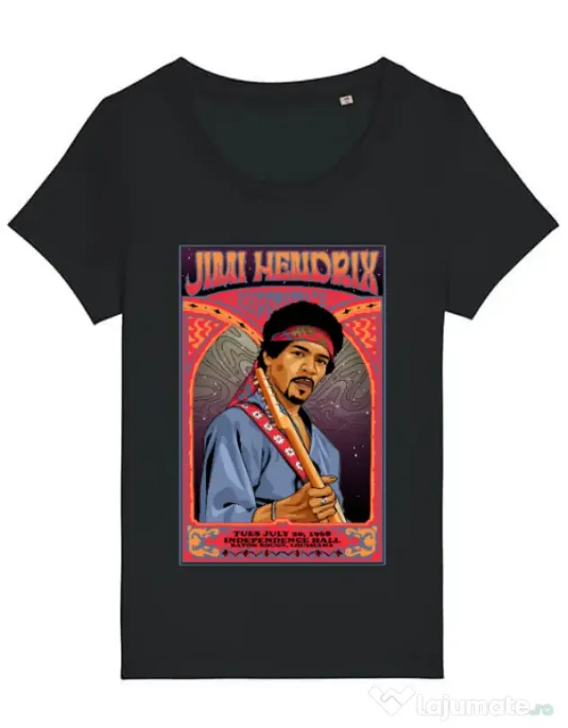 Tricou STANLEY STELLA dama Jimi Hendrix Negru