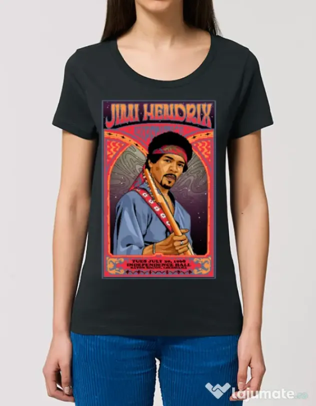 Tricou STANLEY STELLA dama Jimi Hendrix Negru