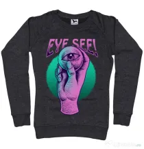 Bluza personalizata dama EYE SEE Negru melanj