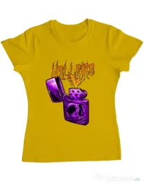 Tricou personalizat dama HELLFIRE Galben