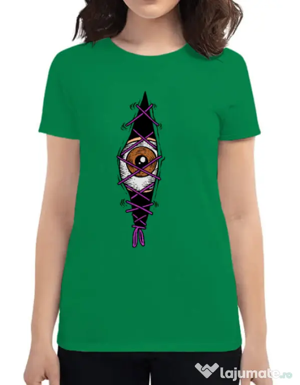 Tricou personalizat dama INSIDE OF ME Verde mediu