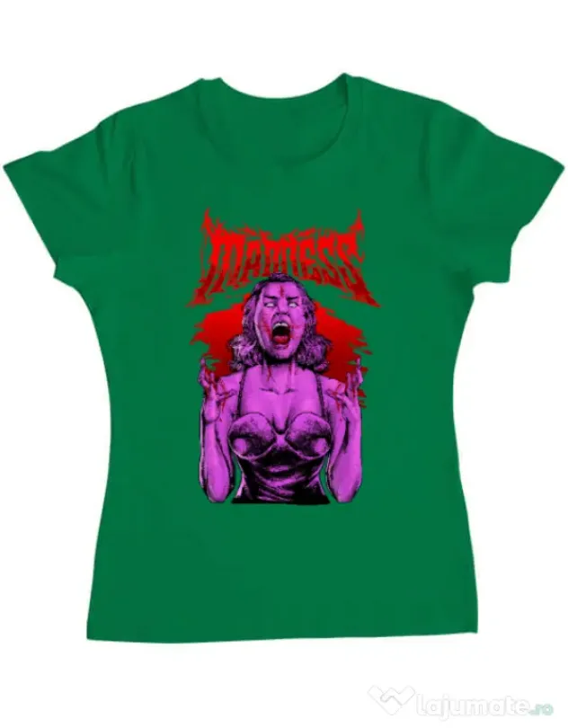 Tricou personalizat dama MADNESS Verde mediu
