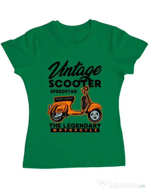 Tricou personalizat dama SCOOTER SPEEDSTAR Verde mediu