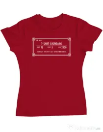 Tricou personalizat dama Skyrim Inventory Rosu
