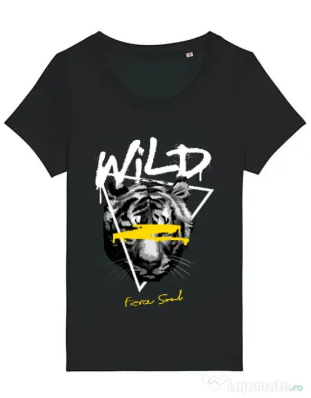 Tricou STANLEY STELLA dama Wild Fierce Soul Negru
