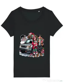Tricou STANLEY STELLA dama Jeep Renegade Trailhawk with family Negru