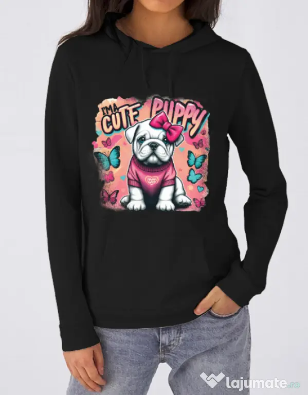 Hanorac dama cu gluga BULLDOG 05 Negru