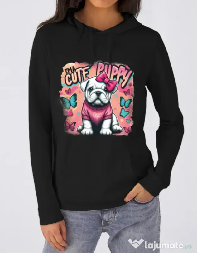 Hanorac dama cu gluga BULLDOG 05 Negru