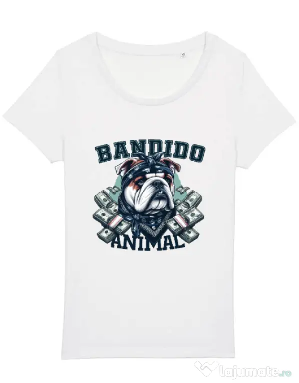 Tricou STANLEY STELLA dama BULLDOG 07 Alb