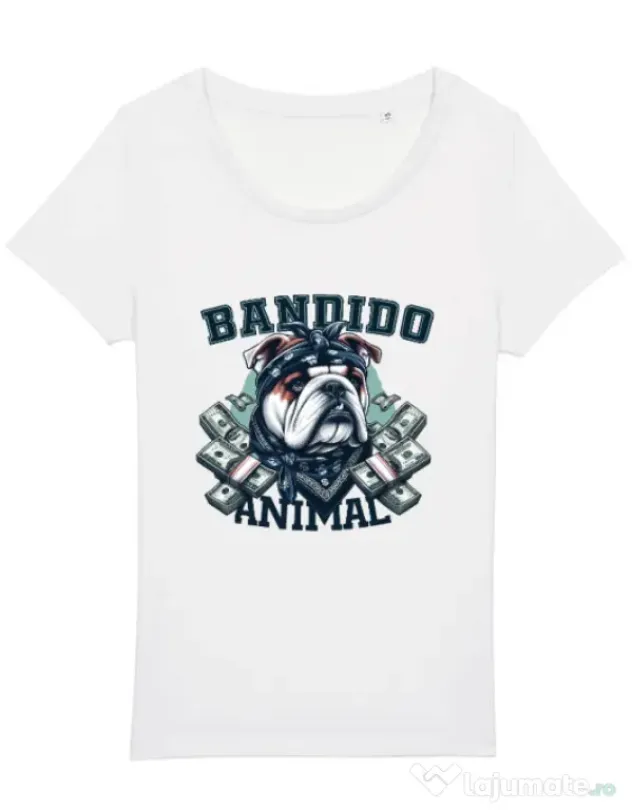 Tricou STANLEY STELLA dama BULLDOG 07 Alb