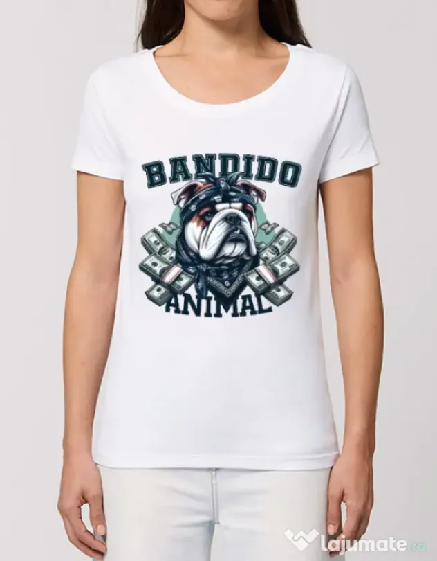 Tricou STANLEY STELLA dama BULLDOG 07 Alb