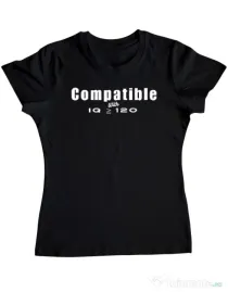 Tricou personalizat dama IQ tricou cu mesaj | CreativeSheep Negru