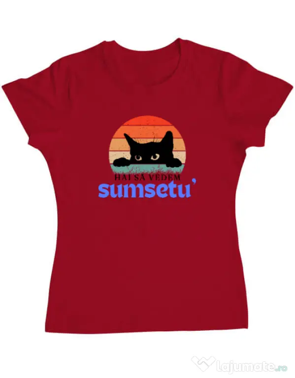 Tricou personalizat dama Custom design Rosu