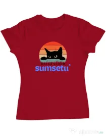 Tricou personalizat dama Custom design Rosu