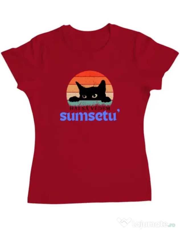 Tricou personalizat dama Custom design Rosu