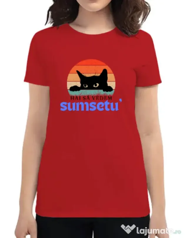 Tricou personalizat dama Custom design Rosu