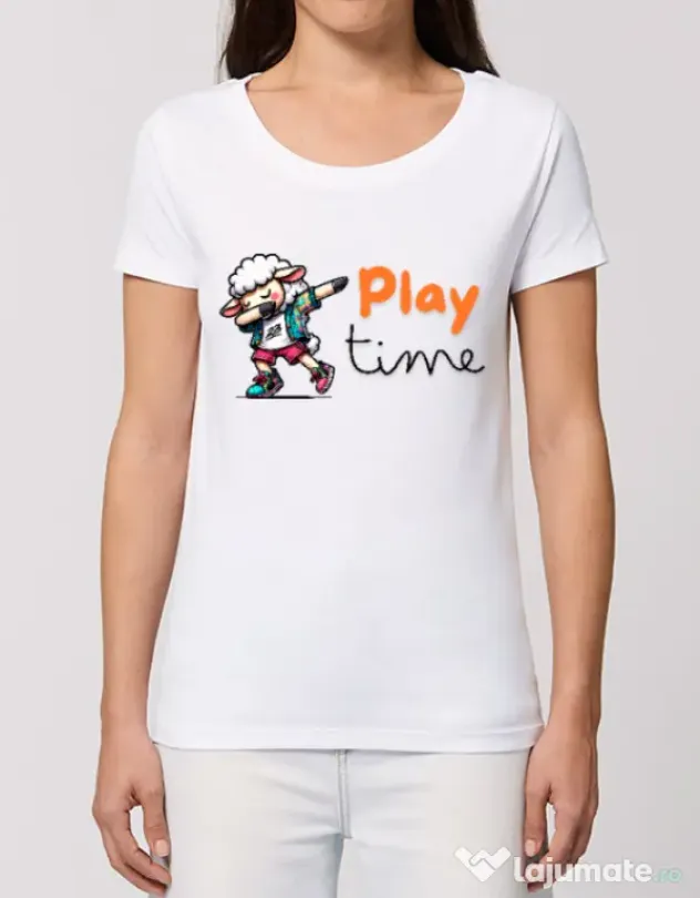 Tricou STANLEY STELLA dama Play Time Alb