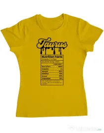 Tricou personalizat dama Zodiac | Taur Galben