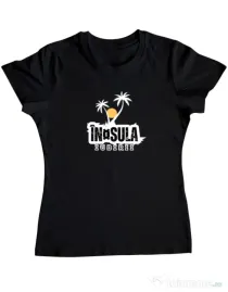 Tricou personalizat dama Insula Negru