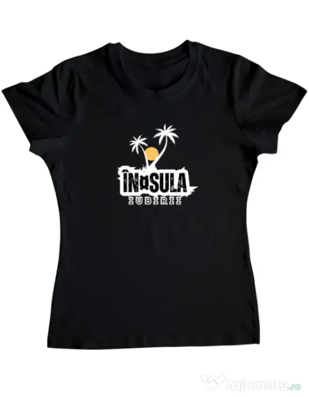 Tricou personalizat dama Insula Negru