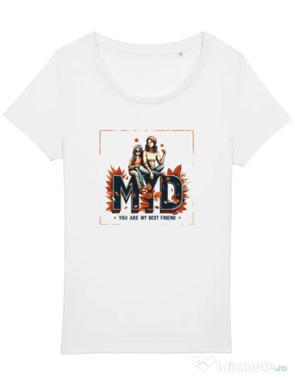 Tricou STANLEY STELLA dama Mom you are my best friend 2 Alb