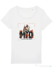 Tricou STANLEY STELLA dama Mom you are my best friend 2 Alb