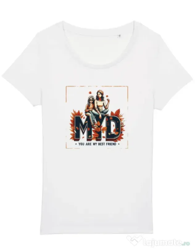 Tricou STANLEY STELLA dama Mom you are my best friend 2 Alb