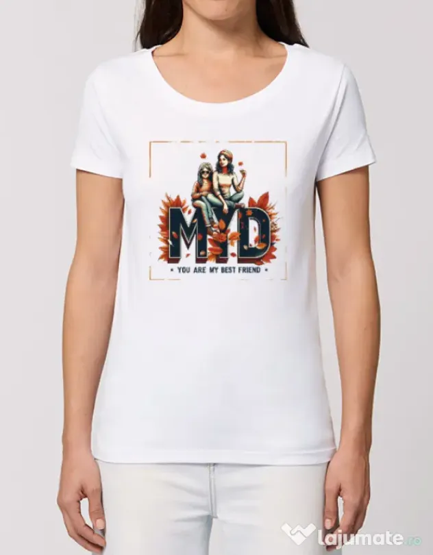 Tricou STANLEY STELLA dama Mom you are my best friend 2 Alb