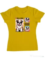Tricou personalizat dama BULLDOG 15 Galben