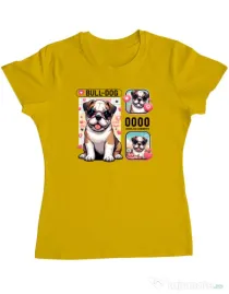 Tricou personalizat dama BULLDOG 15 Galben