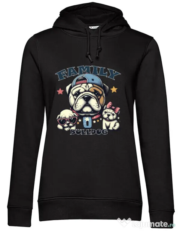 Hanorac dama cu gluga BULLDOG 16 Negru