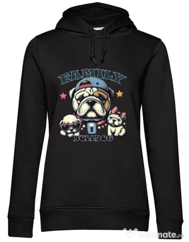 Hanorac dama cu gluga BULLDOG 16 Negru