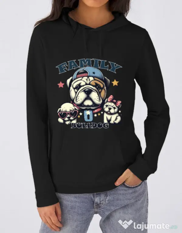 Hanorac dama cu gluga BULLDOG 16 Negru