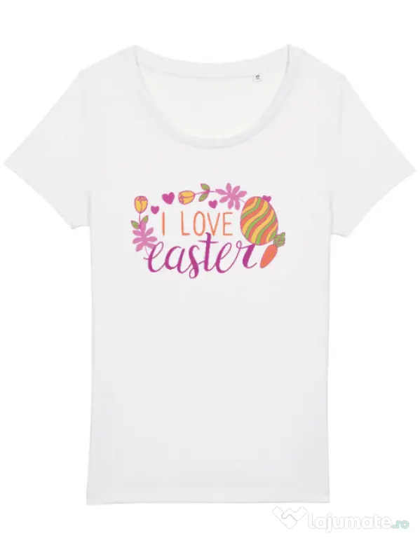 Tricou STANLEY STELLA dama I LOVE EASTER Alb