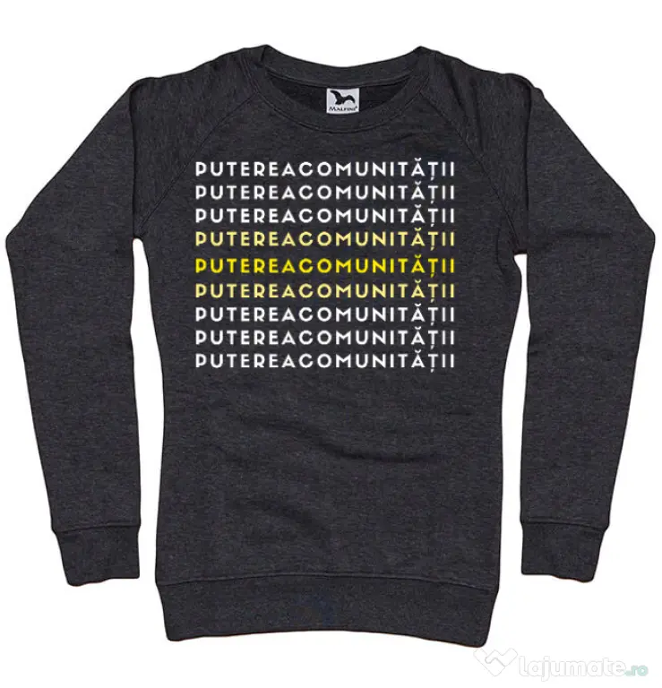 Bluza personalizata dama Custom design Negru melanj