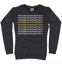 Bluza personalizata dama Custom design Negru melanj