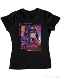 Tricou personalizat dama NEON DREAMS Negru