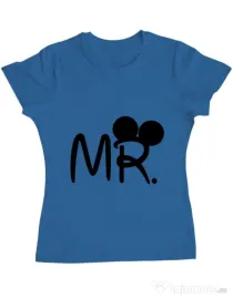Tricou ADLER dama Mr Mickey Albastru azuriu