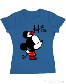 Tricou ADLER dama His Minnie Albastru azuriu