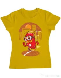 Tricou ADLER dama Flash minion Galben