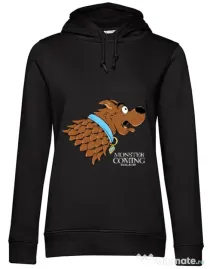Hoodie dama cu gluga Monster is coming Negru