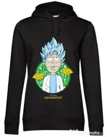 Hoodie dama cu gluga I'm just saiyantist Negru
