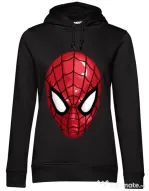 Hoodie dama cu gluga Spiderman mask Negru
